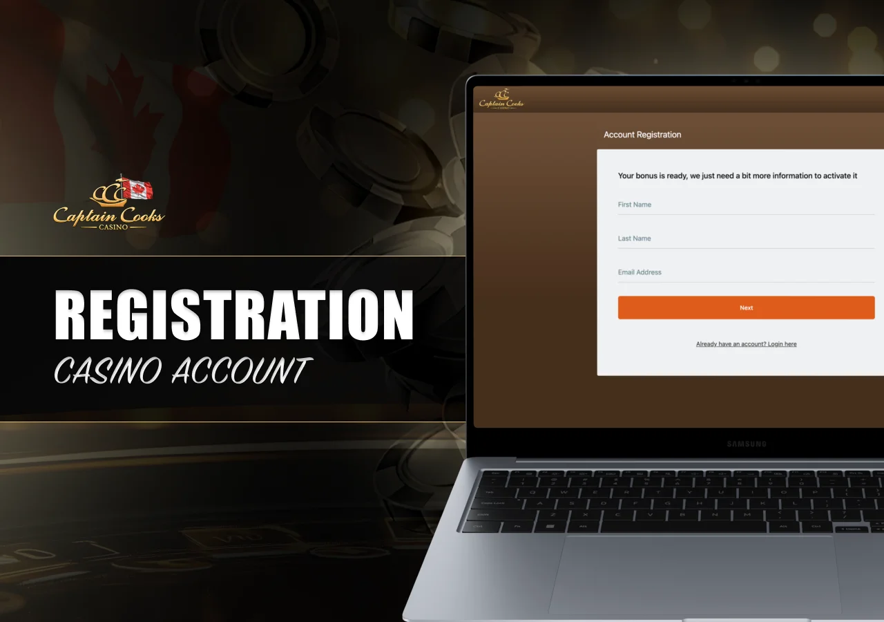 Account creation process including personal details and identity verification steps